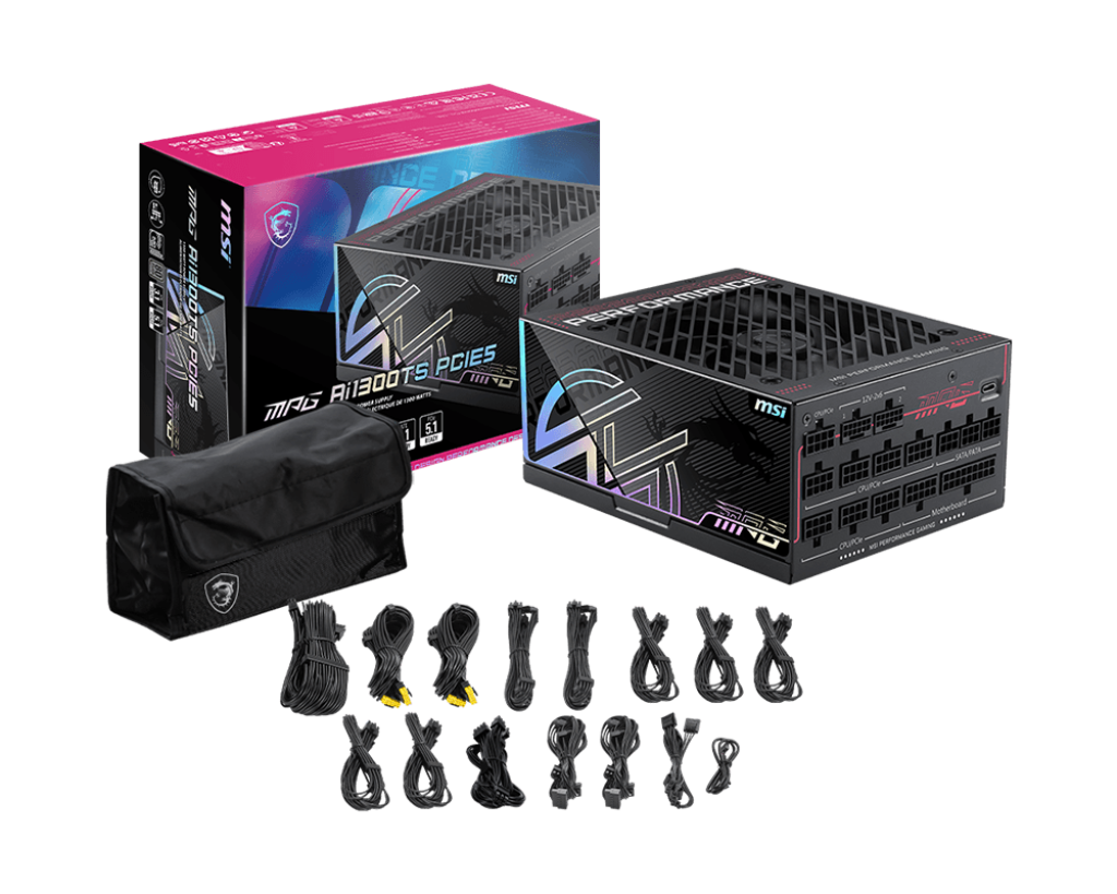 1300W MSI MPG Ai1300TS PCIE5 POWER SUPPLY