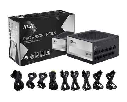 850W MSI PRO A850PL PCIE5 POWER SUPPLY