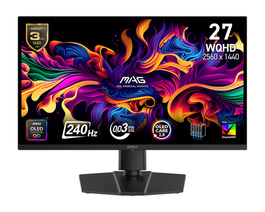 27" MSI MAG 273QP QD-OLED X24 (WQHD) GAMING MONITOR