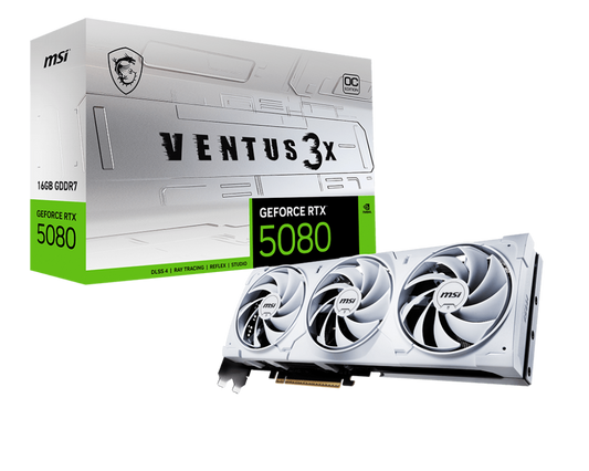 16GB MSI RTX 5080 VENTUS 3X OC WHITE GPU