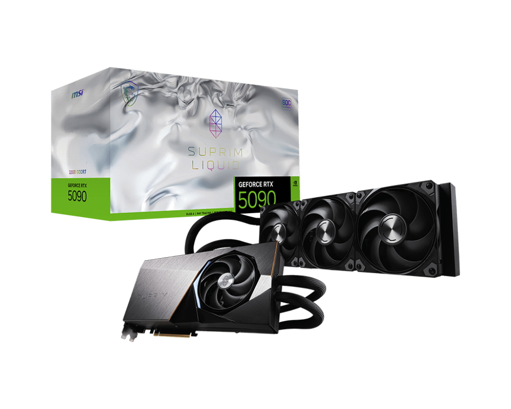32GB MSI RTX 5090 SUPRIM LIQUID SOC GPU