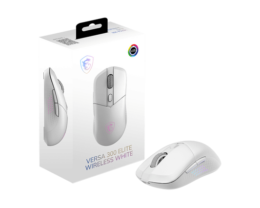 MSI VERSA 300 ELITE WIRELESS WHITE GAMING MOUSE