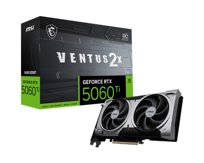 16GB MSI RTX 5060Ti VENTUS 2X OC PLUS GPU