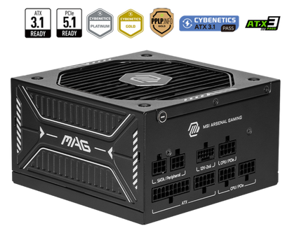 750W MSI MAG A750GLS PCIE5 POWER SUPPLY