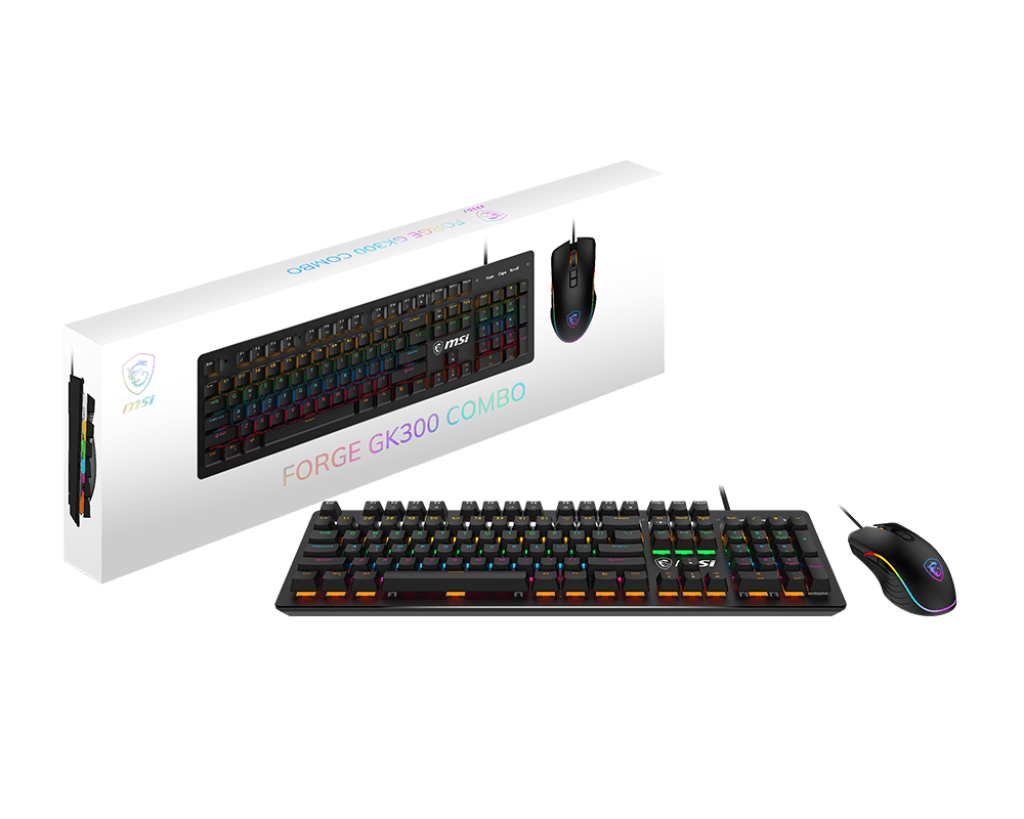 MSI FORGE GK300 GAMING KEYBOARD & MOUSE COMBO PACK