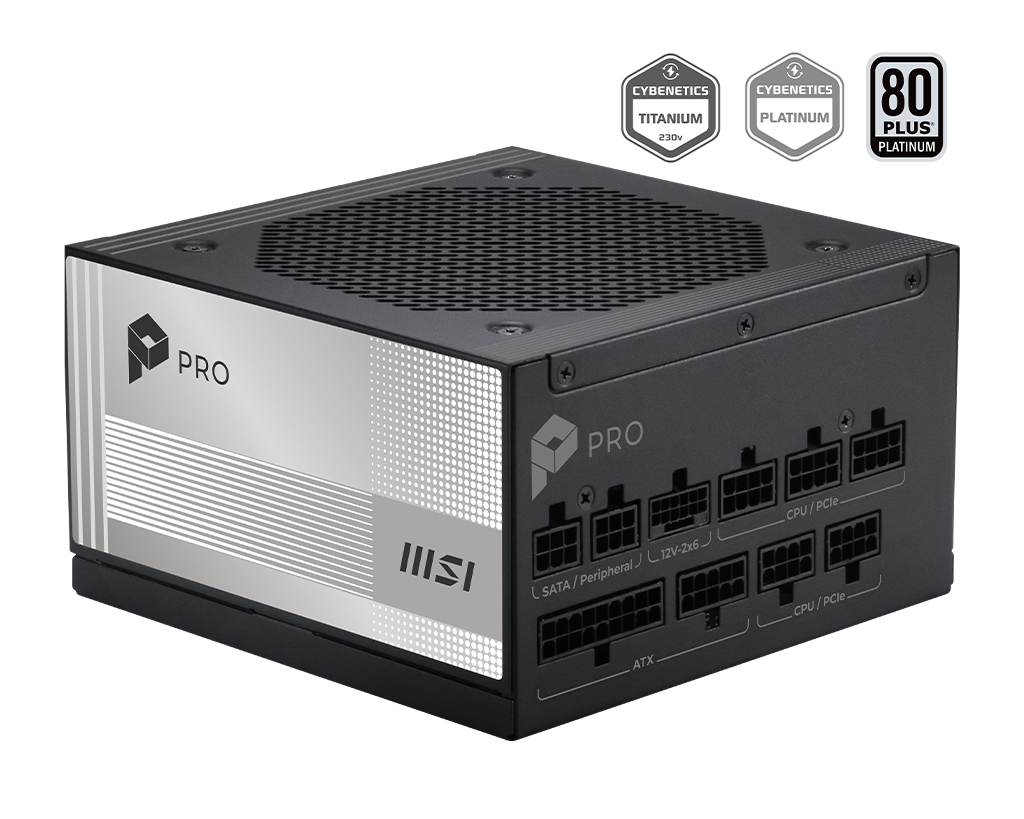850W MSI PRO A850PL PCIE5 POWER SUPPLY