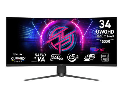 34" MSI MPG 346CQRF X24 (UWQHD) GAMING MONITOR