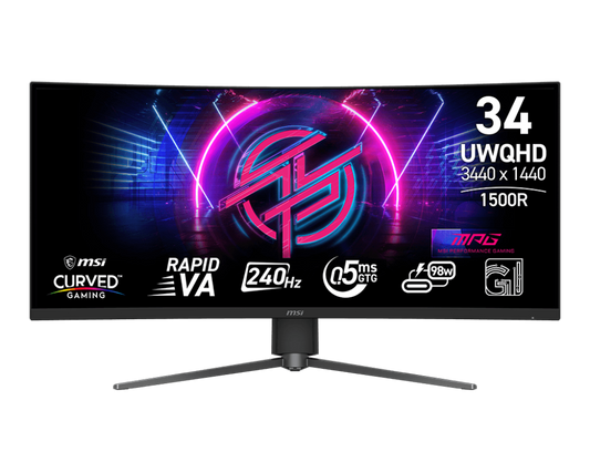 34" MSI MPG 346CQRF X24 (UWQHD) GAMING MONITOR