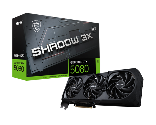 16GB MSI RTX 5080 SHADOW 3X OC GPU