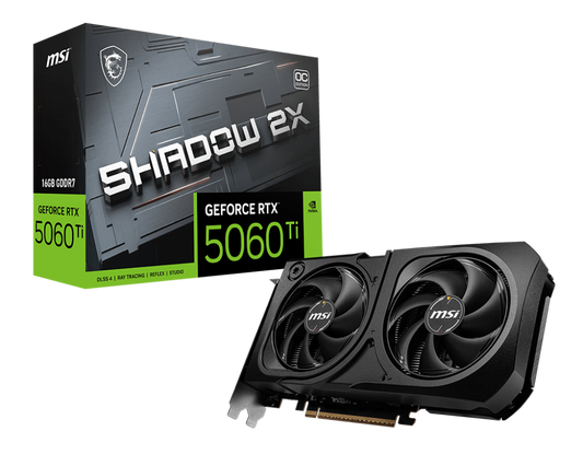 16GB MSI RTX 5060Ti SHADOW 2X OC PLUS GPU