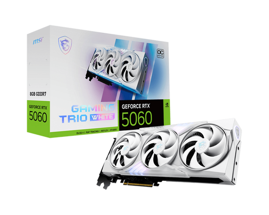 8GB MSI RTX 5060 GAMING TRIO OC WHITE GPU