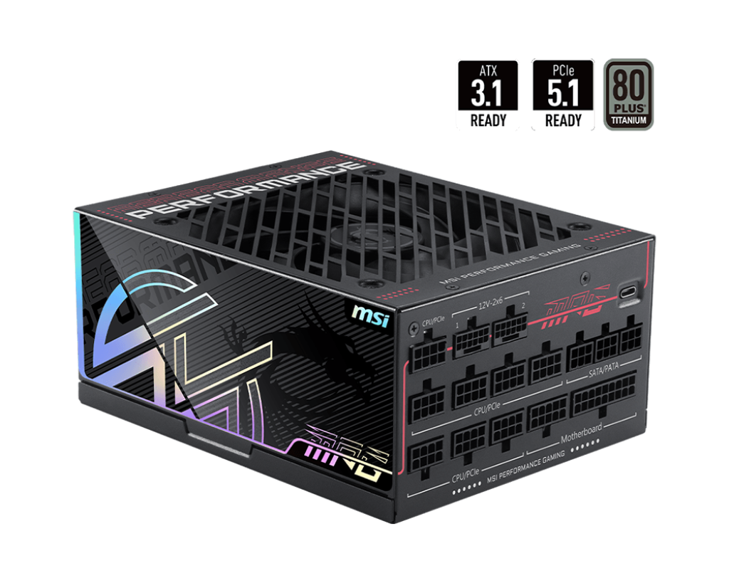 1300W MSI MPG Ai1300TS PCIE5 POWER SUPPLY