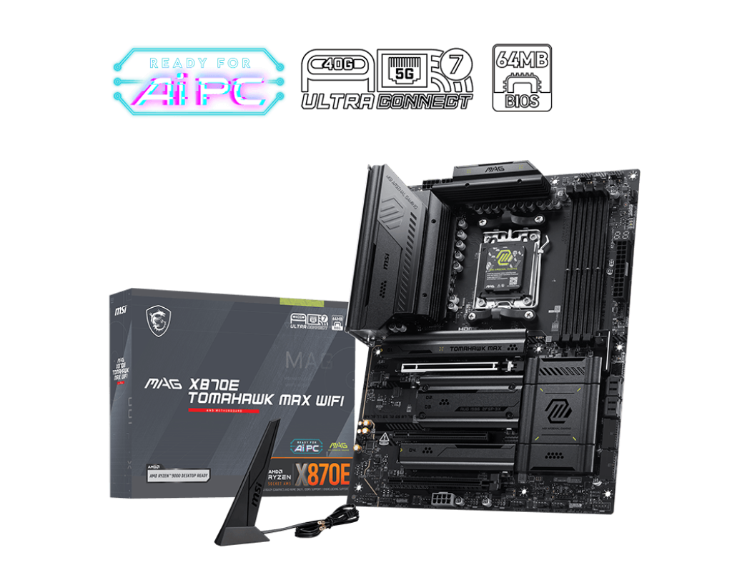 MSI MAG X870E TOMAHAWK MAX WIFI MOTHERBOARD