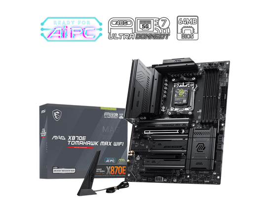 MSI MAG X870E TOMAHAWK MAX WIFI MOTHERBOARD