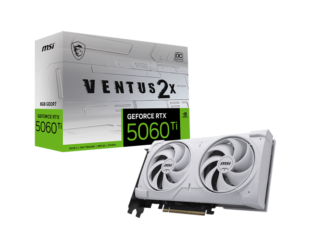 8GB MSI RTX 5060Ti VENTUS 2X OC WHITE PLUS GPU
