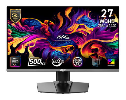 27" MSI MAG 272QP QD-OLED X50 (WQHD) GAMING MONITOR