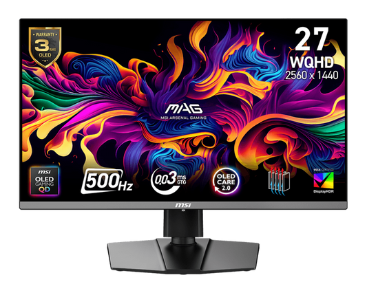27" MSI MAG 272QP QD-OLED X50 (WQHD) GAMING MONITOR