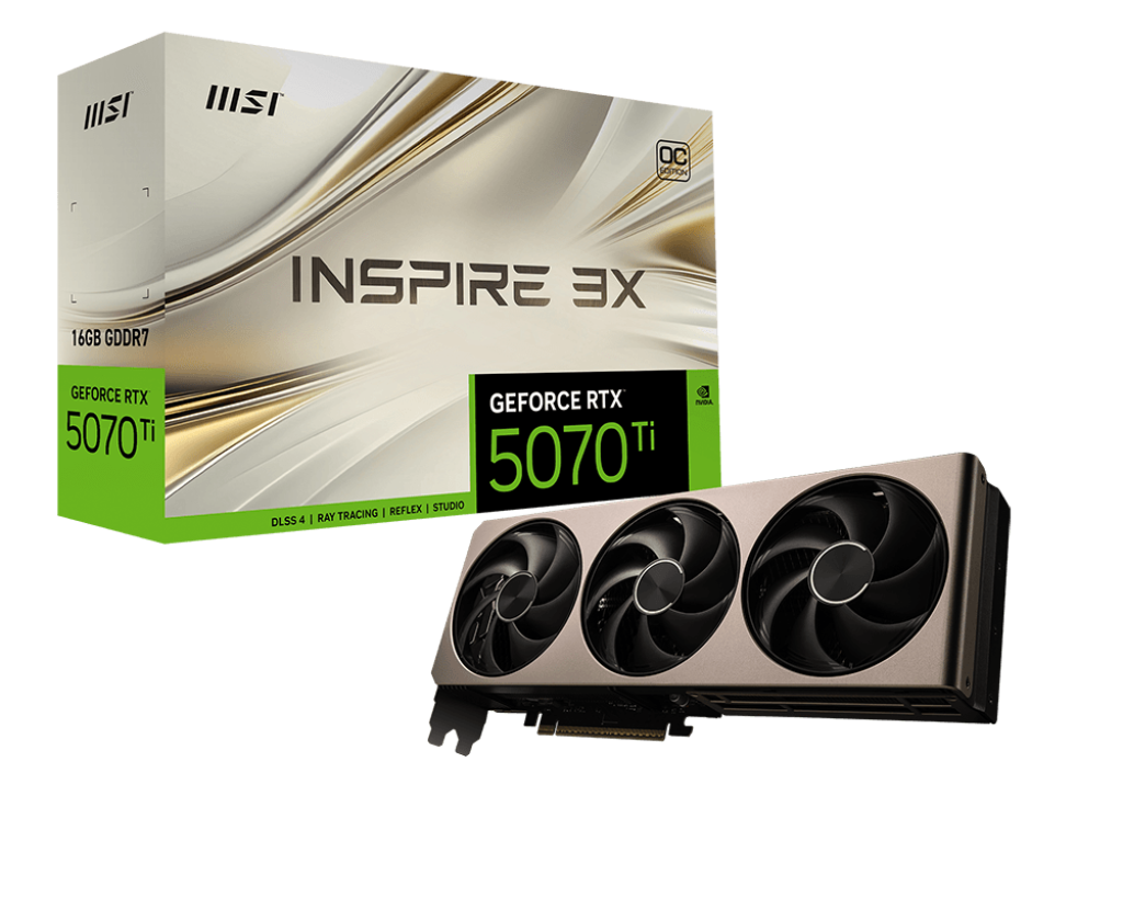 16GB MSI RTX 5070Ti INSPIRE 3X OC GPU