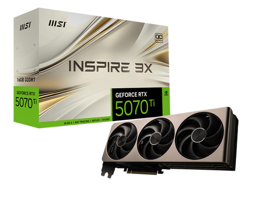 16GB MSI RTX 5070Ti INSPIRE 3X OC GPU