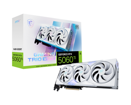 16GB MSI RTX 5060Ti GAMING TRIO OC WHITE GPU
