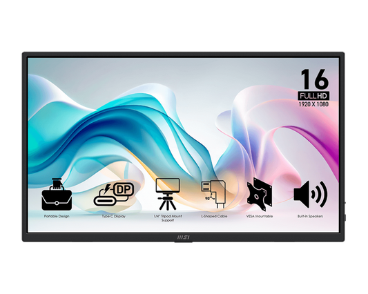 15.6" MSI PRO MP165 E6 PORTABLE MONITOR