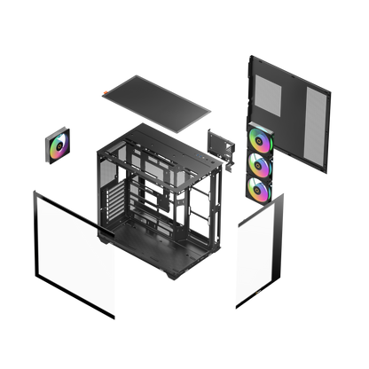 OCYPUS GAMMA C74 BLACK GAMING CASE