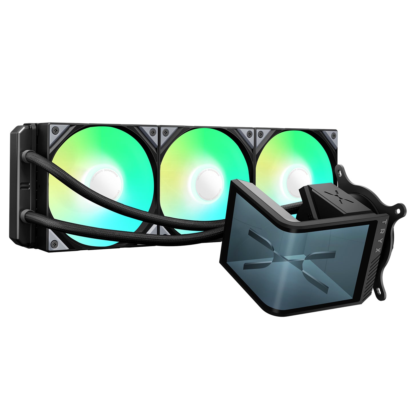 TRYX PANORAMA SE 360 ARGB BLACK L-SHAPED AMOLED SCREEN LIQUID COOLER