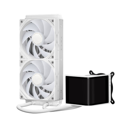TRYX PANORAMA SE 240 ARGB L-SHAPED AMOLED SCREEN WHITE LIQUID COOLER
