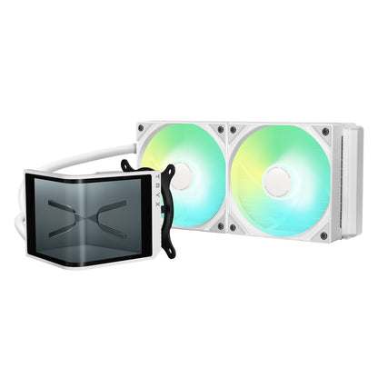 TRYX PANORAMA SE 240 ARGB L-SHAPED AMOLED SCREEN WHITE LIQUID COOLER