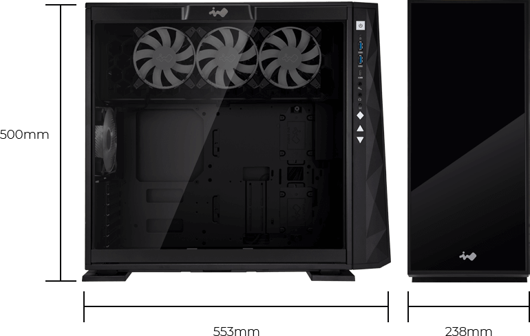 INWIN 309 GAMING EDITION BLACK GAMING CASE