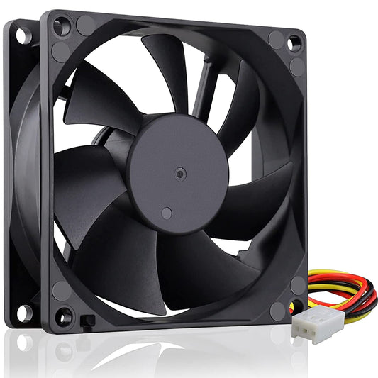 8CM BLACK CASE FAN. LOW NOISE.