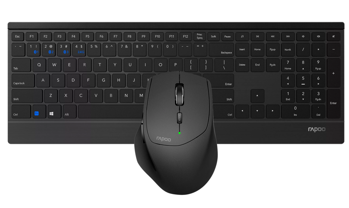 RAPOO 9500M WIRELESS KEYBOARD & MOUSE COMBO PACK