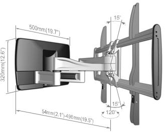 AV-A2020 - AAVARA FLAT DISPLAY WALL SUPPORT 26Inch TO 42Inch.
