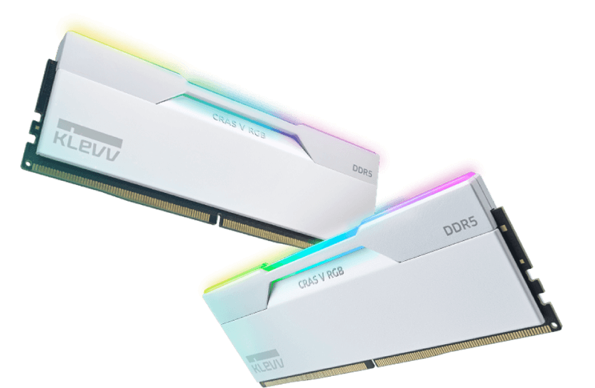 32GB KIT (6400MHz) KLEVV CRAS V GAMING MEMORY WHITE/RGB