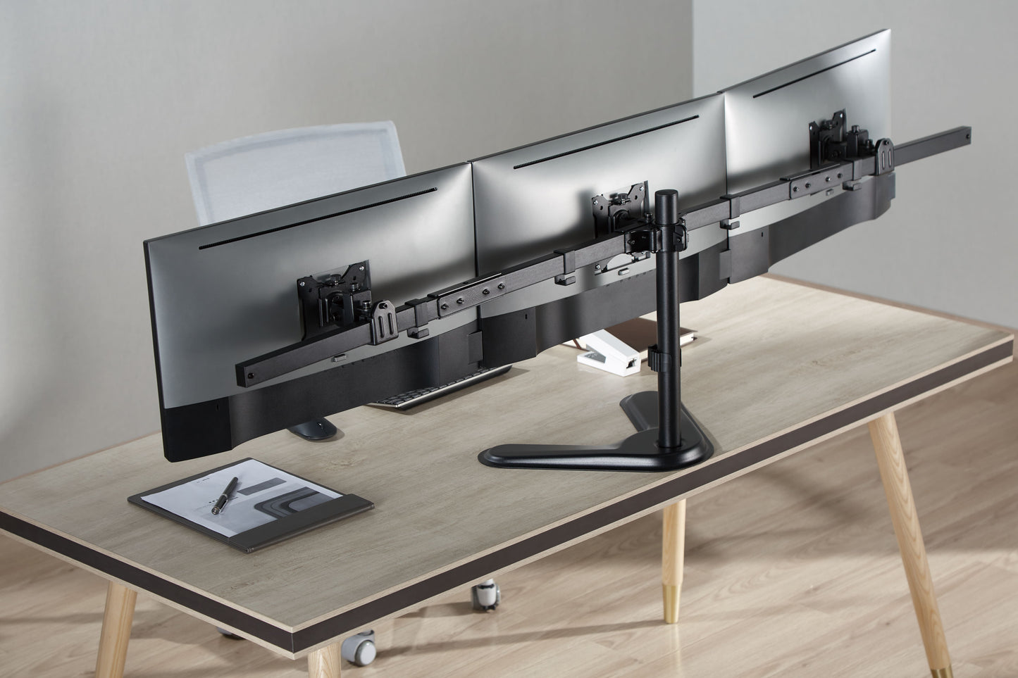 INFINITY INF761-T03 FREESTANDING TRIPLE MONITOR STAND