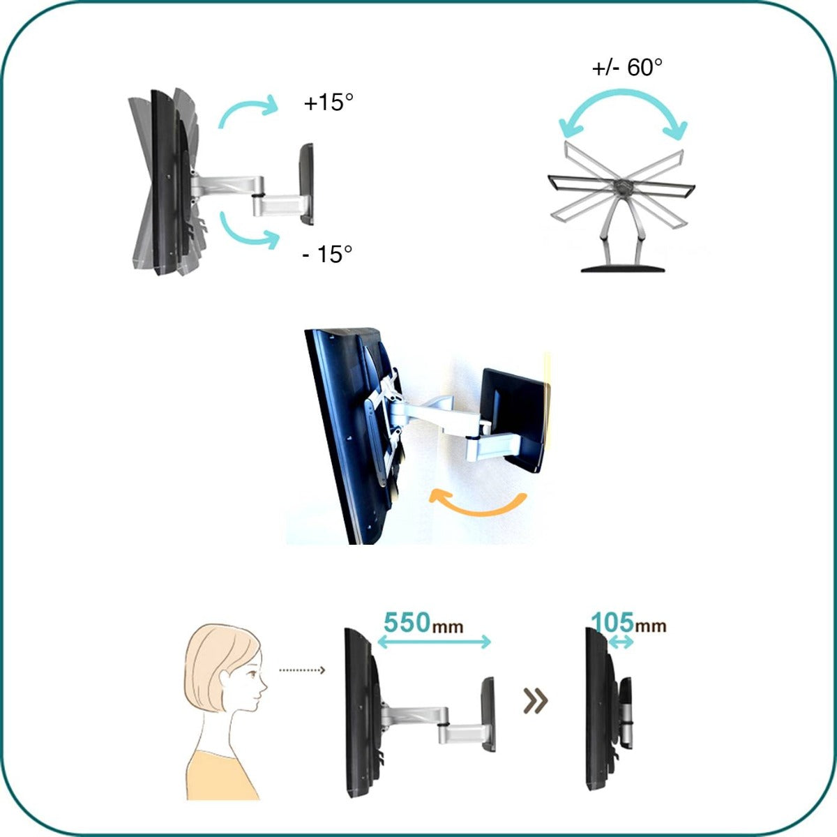 AAVARA A8050 TV WALL MOUNT