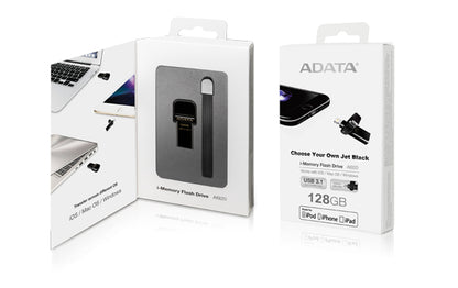 ADATA 64GB AI920 JET BLACK APPLE LIGHTNING OTG - AAI920-64G-CBK