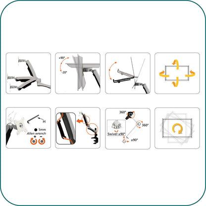 AAVARA W8812 SINGLE MONITOR & WORKSTATION COLUMN MOUNTING SOLUTION