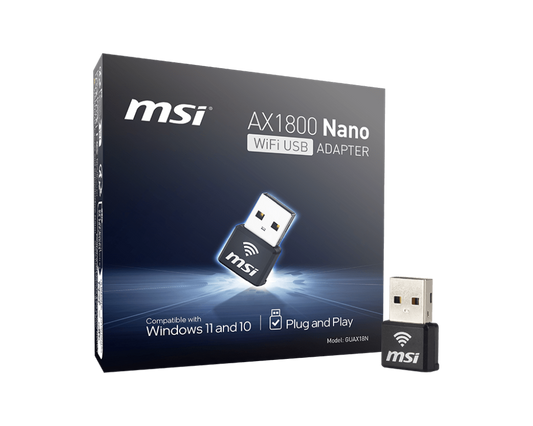 MSI GUAX18N NANO USB WIFI 6 ADAPTER