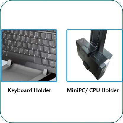 AAVARA HS740 FREE STANDING SINGLE MONITOR STAND & PC HOLDER