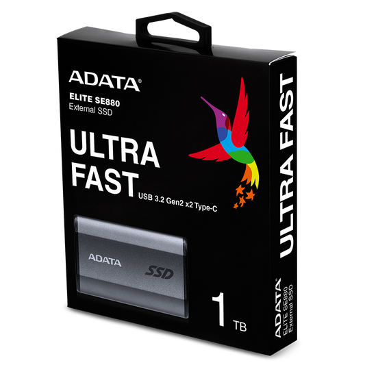 1TB ADATA SE880 PORTABLE SSD TITANIUM GREY
