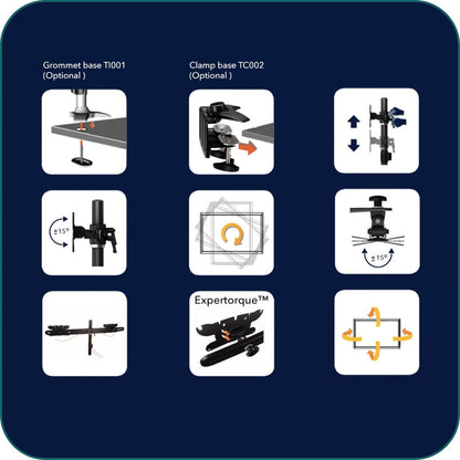AAVARA DS200 FREESTANDING DUAL MONITOR STAND