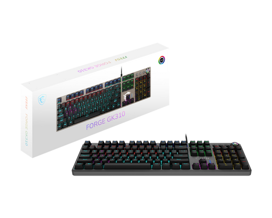 MSI FORGE GK310 GAMING KEYBOARD.