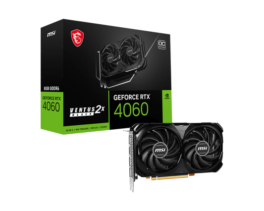 8GB MSI RTX 4060 VENTUS 2X BLACK OC GPU
