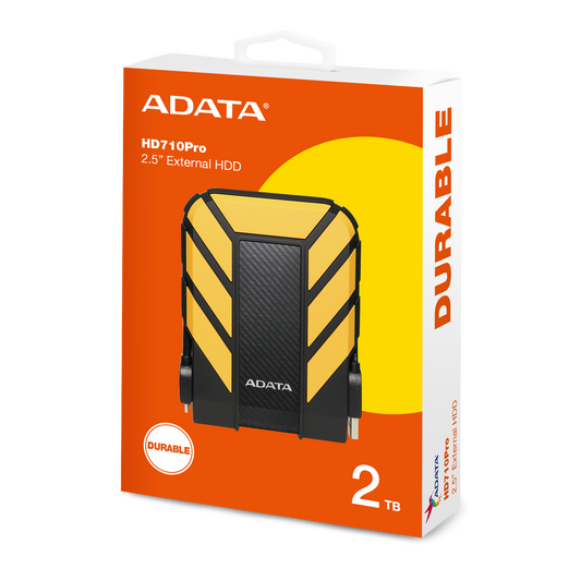 2TB ADATA HD710 PRO EXTERNAL HDD (RUGGED YELLOW)
