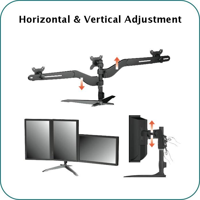 AAVARA DS600 FREESTANDING HEXA MONITOR STAND