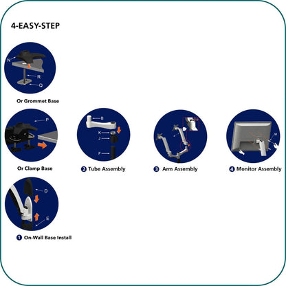 AAVARA AC742 CLAMP DUAL MONITOR STAND
