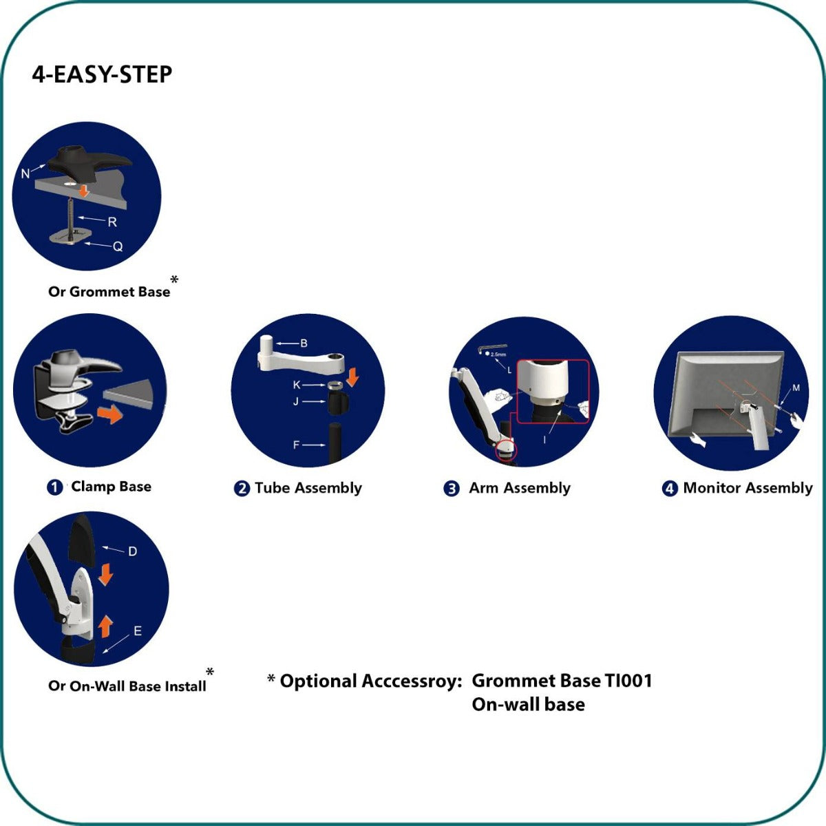 AAVARA AC210 CLAMP SINGLE FREE STYLE MONITOR STAND