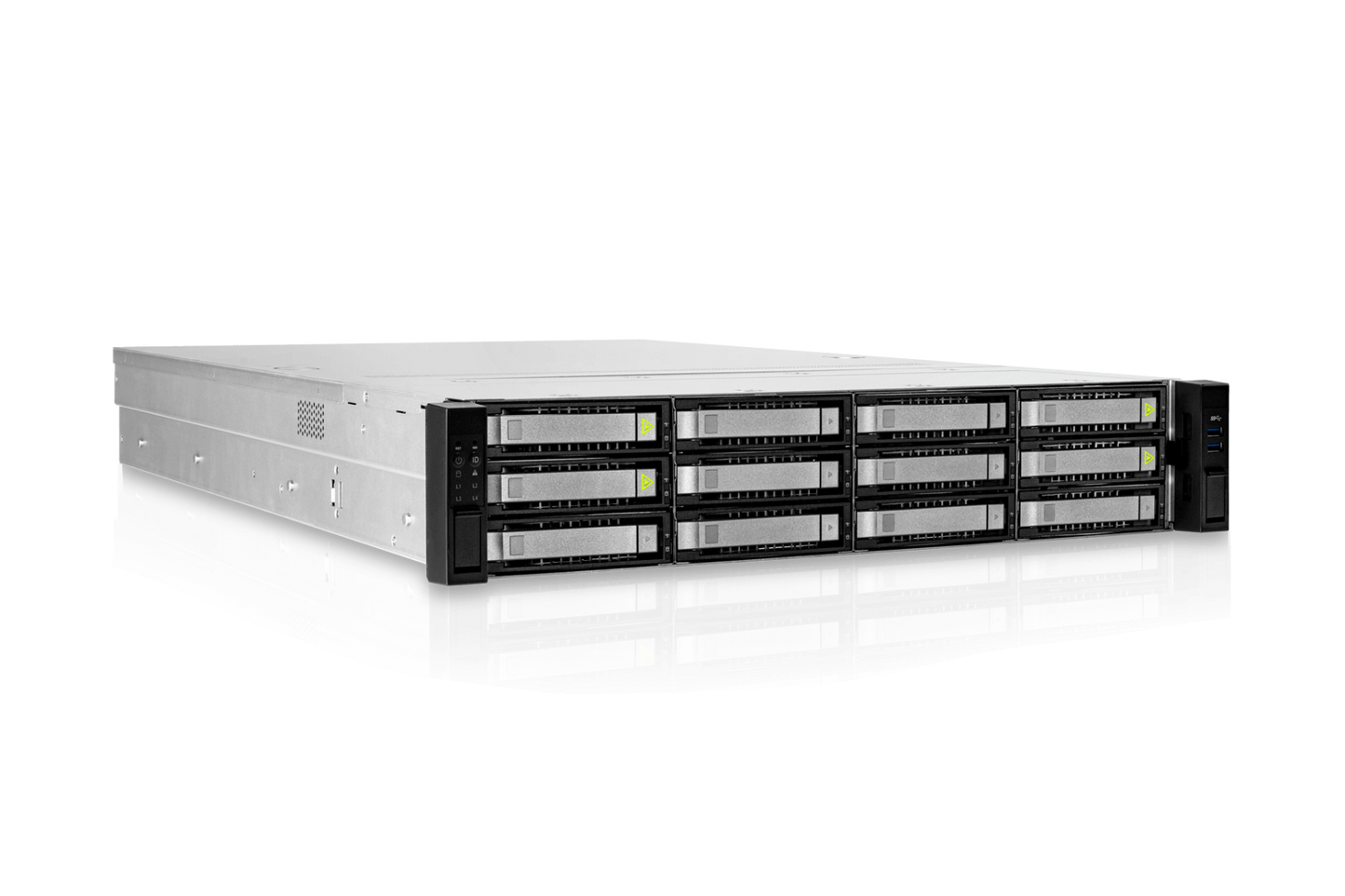 INWIN RS212 2U RACK SERVER CHASSIS/2x1200W RED PSUs/12x3.5" HOT SWAP MINI SAS HD