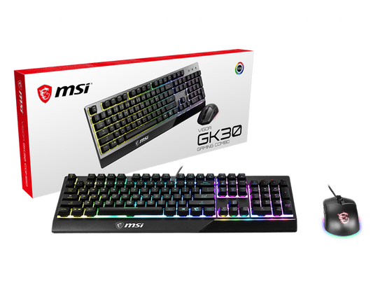 MSI VIGOR GK30 COMBO GAMING KEYBOARD & GAMING MOUSE.